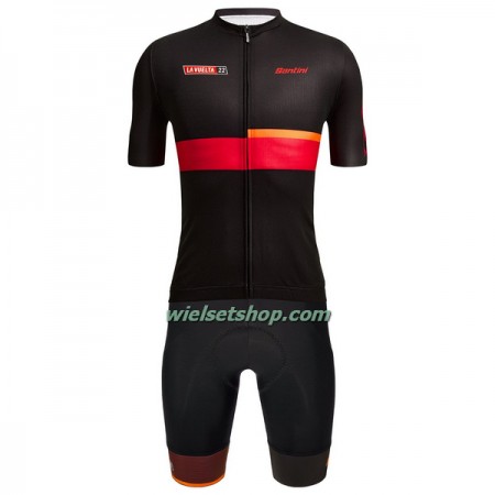 Fietskleding (Fietsshirt + Korte Koersbroek) 2022 LA Vuelta Madrid - Rood Zwart